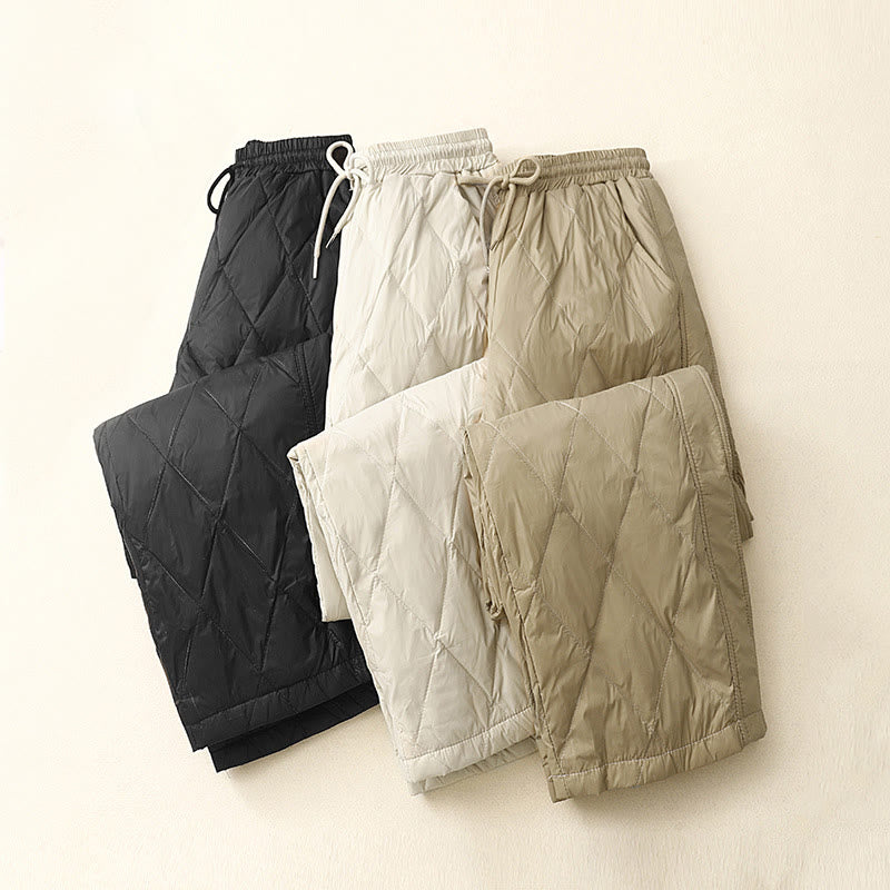 Buddha Stonesカジュアル ハイウエスト ドローストリングデザイン レディース ワイドレッグ コットンパンツ ポケット付き - image 16