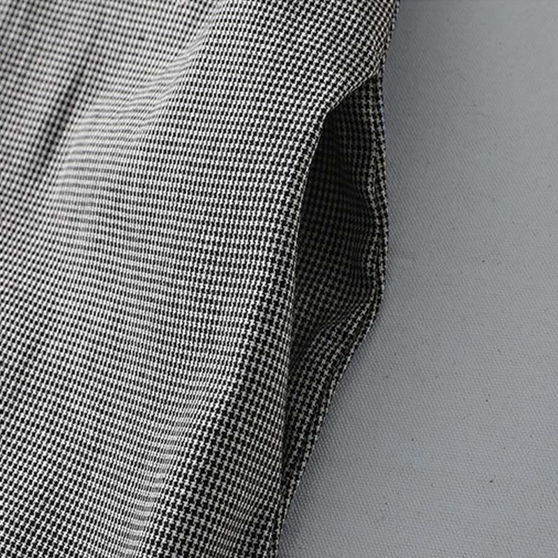 Buddha Stonesのチェック柄プリーツフリルデザイン長袖コットンミディドレス(ポケット付き) - image 7