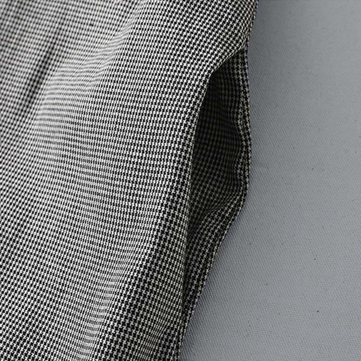 Buddha Stonesのチェック柄プリーツフリルデザイン長袖コットンミディドレス(ポケット付き) - image 7