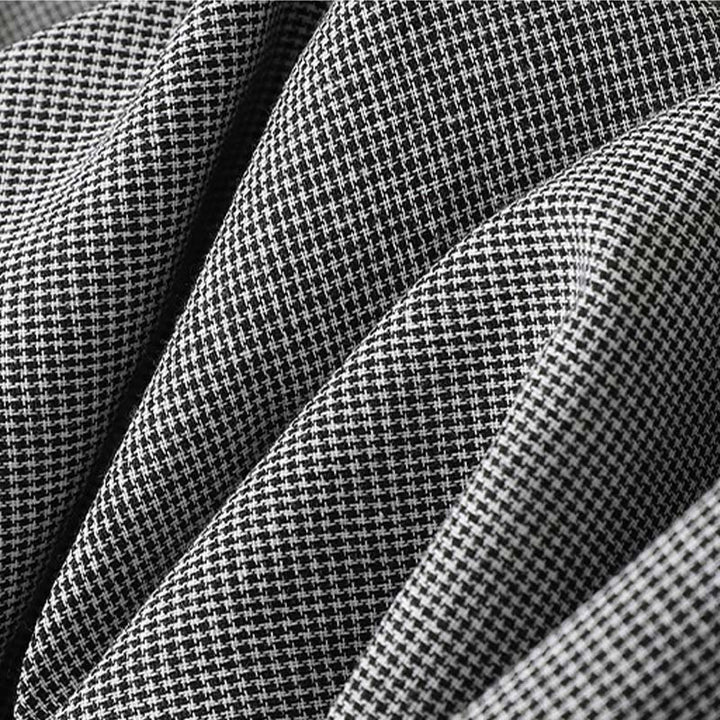 Buddha Stonesのチェック柄プリーツフリルデザイン長袖コットンミディドレス(ポケット付き) - image 6