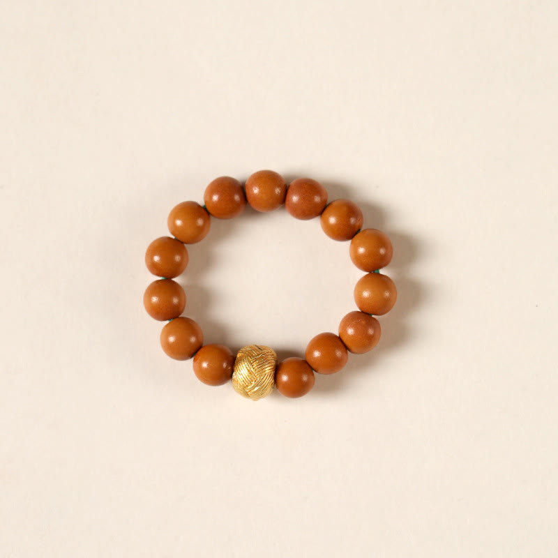 Buddha Stonesオリーブピットビーズ銅貨内なる力の指輪 - 銅ビーズ - 4mm - image 7