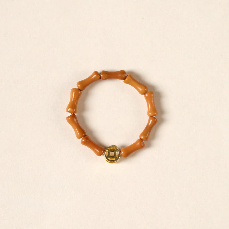 Buddha Stonesオリーブピットビーズ銅貨内なる力の指輪 - 銅貨 - 6mm - image 2