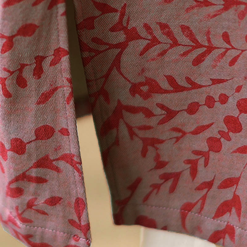 Buddha Stonesカエルボタン 蔓葉 レディース ポケット付きコート - image 13