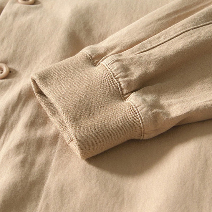 Buddha Stones秋冬 無地 長袖 ボタンダウン メンズ コットンシャツ ポケット付き - image 7