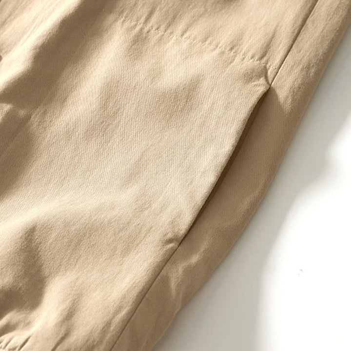 Buddha Stones秋冬 無地 長袖 ボタンダウン メンズ コットンシャツ ポケット付き - image 5