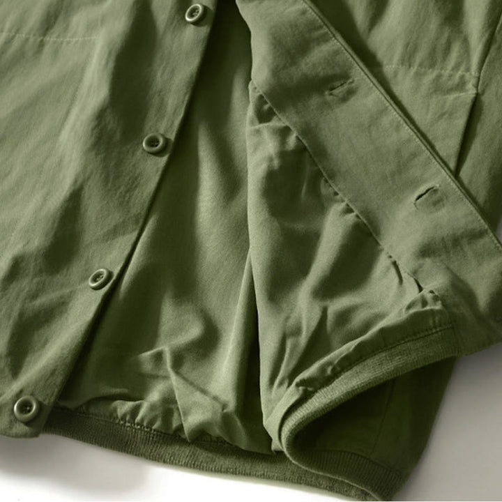 Buddha Stones秋冬 無地 長袖 ボタンダウン メンズ コットンシャツ ポケット付き - image 26