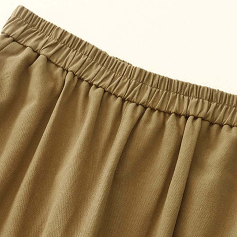 Buddha Stonesカジュアル スナップボタン レディース コットン ポリエステル パンツ ポケット付き - image 4