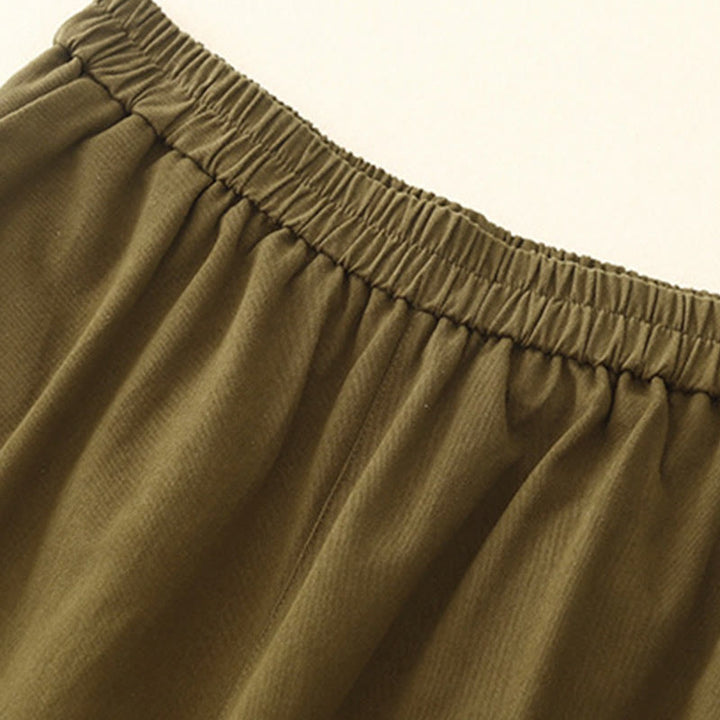 Buddha Stonesカジュアル スナップボタン レディース コットン ポリエステル パンツ ポケット付き - image 7