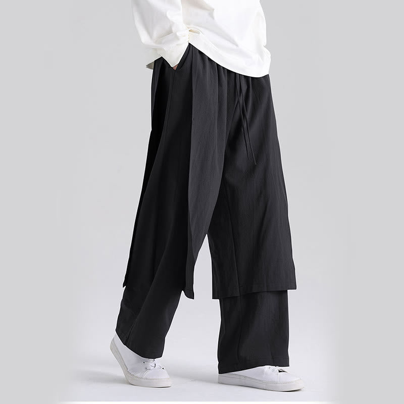 Buddha Stones無地 パッチワークデザイン メンズ コットンパンツ ポケット付き - image 15