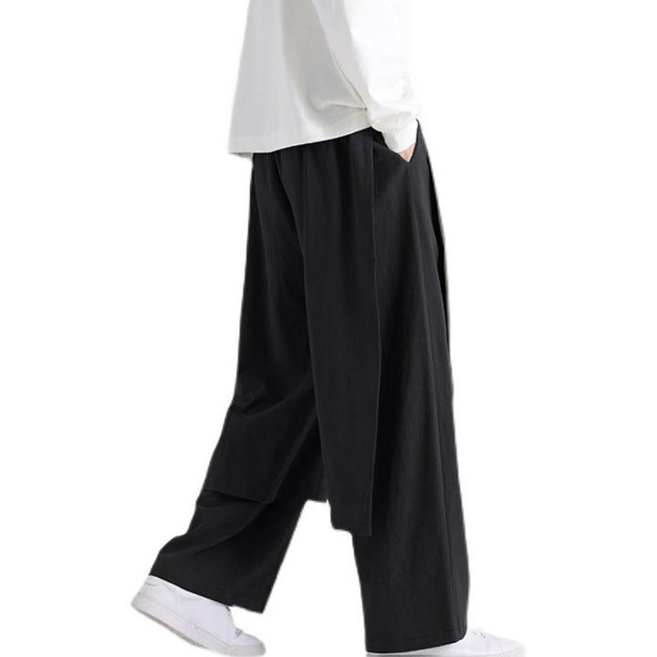 Buddha Stones無地 パッチワークデザイン メンズ コットンパンツ ポケット付き - image 18