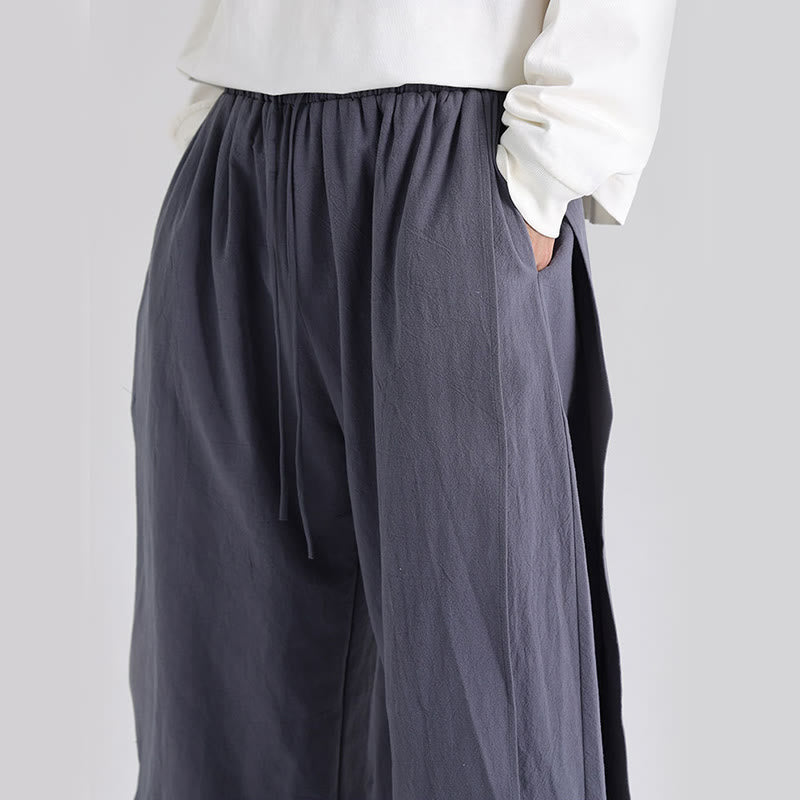 Buddha Stones無地 パッチワークデザイン メンズ コットンパンツ ポケット付き - image 8