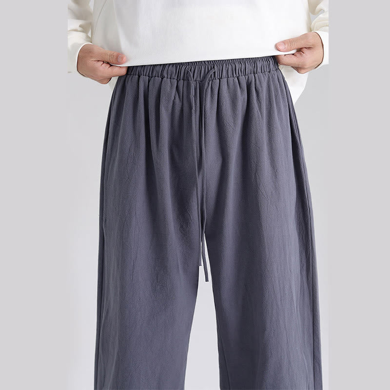 Buddha Stones無地 パッチワークデザイン メンズ コットンパンツ ポケット付き - image 7