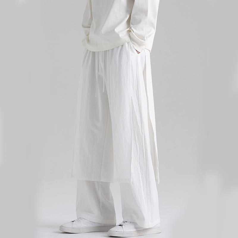 Buddha Stones無地 パッチワークデザイン メンズ コットンパンツ ポケット付き - image 21