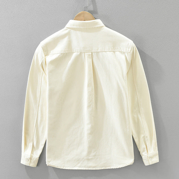 Buddha Stones春 通勤 ボタン 長袖シャツ メンズ コットン ポケット付き - image 3