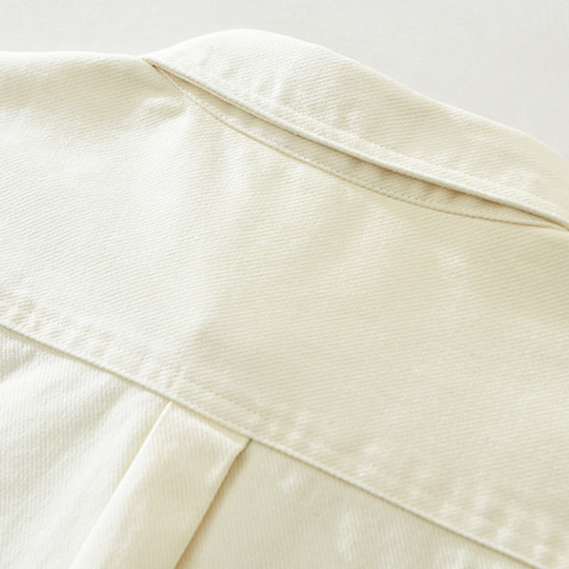 Buddha Stones春 通勤 ボタン 長袖シャツ メンズ コットン ポケット付き - image 5