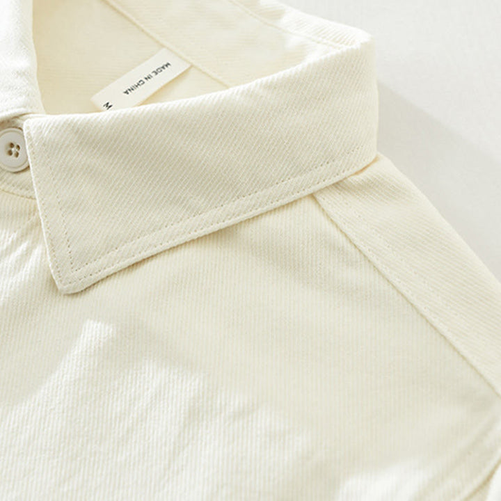 Buddha Stones春 通勤 ボタン 長袖シャツ メンズ コットン ポケット付き - image 4