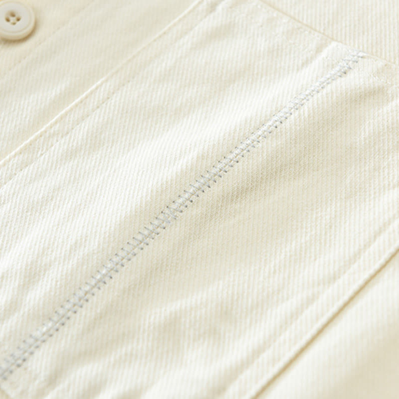 Buddha Stones春 通勤 ボタン 長袖シャツ メンズ コットン ポケット付き - image 7