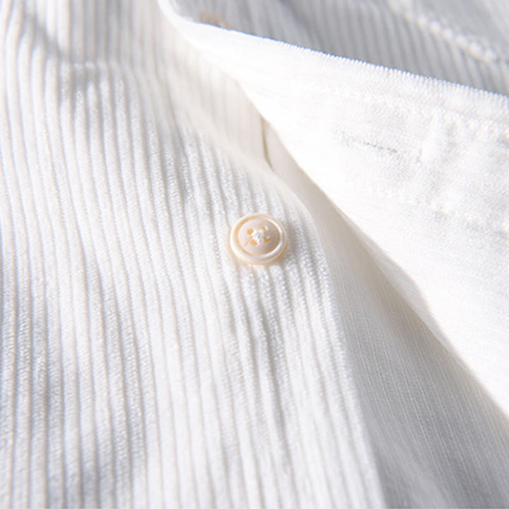 Buddha Stones春無地シンプルボタンデザインコーデュロイメンズ長袖ジャケットポケット付き - image 6