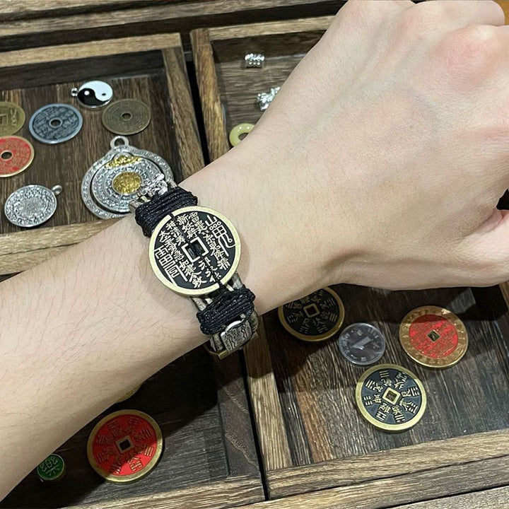 Buddha Stones、PiXiu山、幽霊、お金を使う幸運、レザーウォッチバンドブレスレット  - image 4