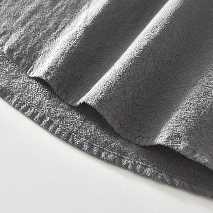 Buddha Stones春秋 無地 長袖 ハーフボタン コットン メンズシャツ - image 11