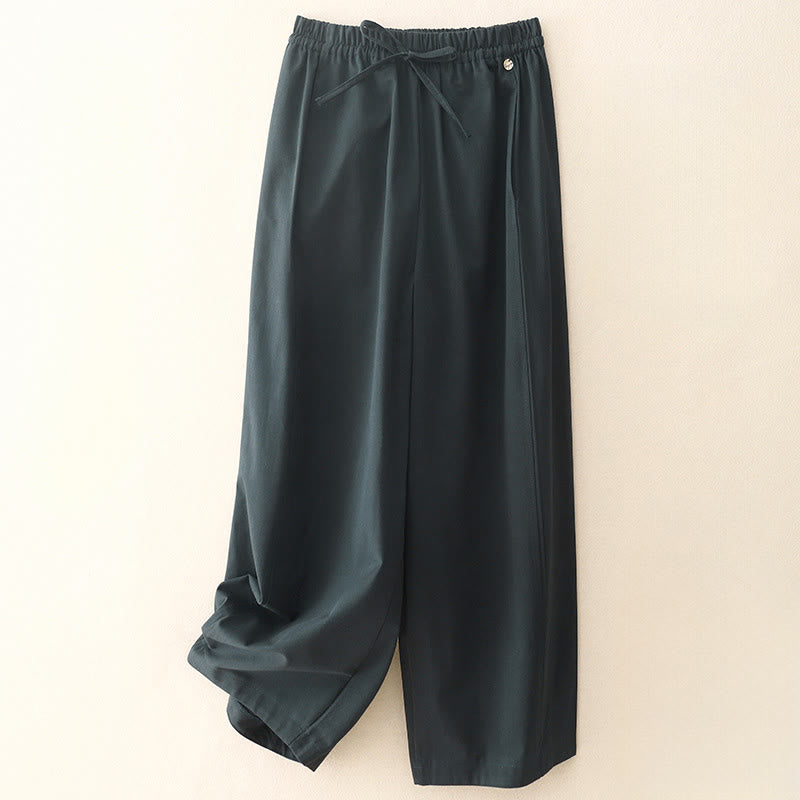 Buddha Stones無地 7-8丈 レディース ハーレム コットンパンツ ポケット付き - ダークスレートグレー - US8-10,UK/AU12-14,EU40-42 (2XL) - image 17