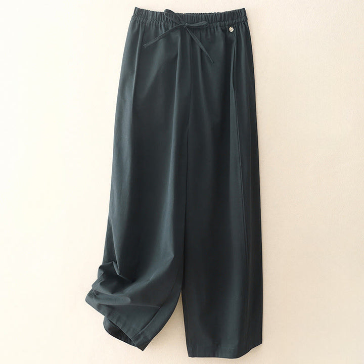 Buddha Stones無地 7-8丈 レディース ハーレム コットンパンツ ポケット付き - ダークスレートグレー - US8-10,UK/AU12-14,EU40-42 (2XL) - image 17