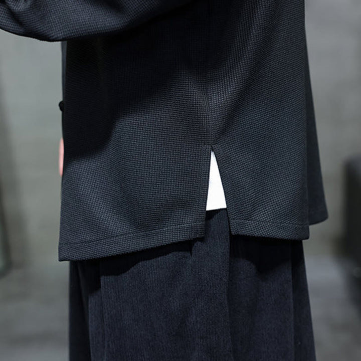 Buddha Stonesカエルボタン ツバメ刺繍 スタンドカラー 長袖 唐装 メンズシャツ - image 12