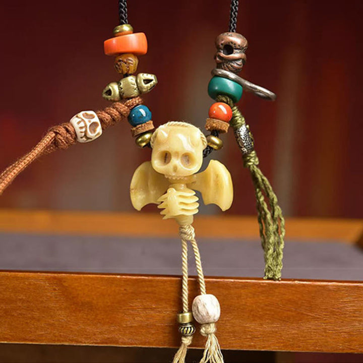 Buddha Stonesの頭蓋骨 屍の森の王 新たな始まりのロープネックレスペンダント - image 8