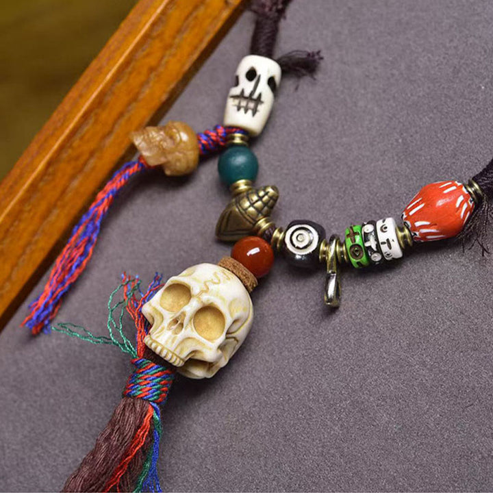 Buddha Stonesの頭蓋骨 死体の森の王 悪霊を遠ざけるネックレスペンダント - image 1
