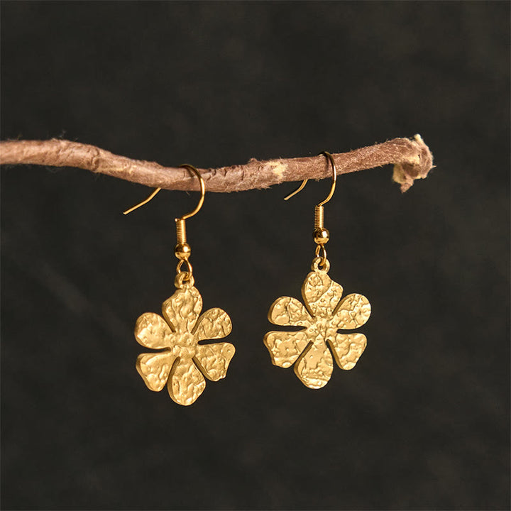 Buddha Stonesのエレガントなチタン鋼製バランスハンマーマークイヤリング - image 7