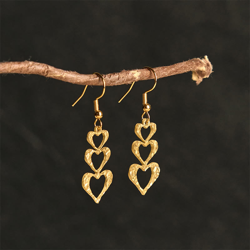 Buddha Stonesのエレガントなチタン鋼製バランスハンマーマークイヤリング - image 12