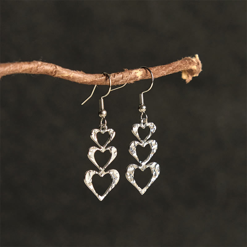 Buddha Stonesのエレガントなチタン鋼製バランスハンマーマークイヤリング - image 14