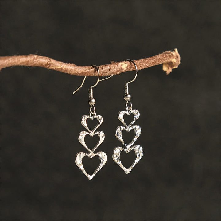 Buddha Stonesのエレガントなチタン鋼製バランスハンマーマークイヤリング - image 14