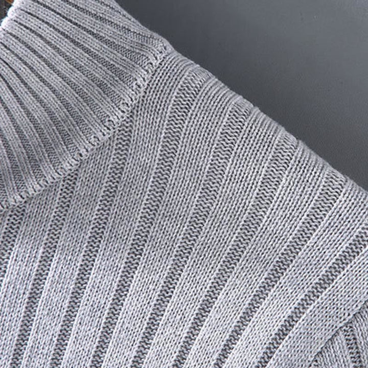 Buddha Stones春 無地 ジッパーデザイン コットン メンズ 長袖 モックネック ジャケット - image 5