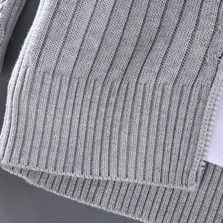 Buddha Stones春 無地 ジッパーデザイン コットン メンズ 長袖 モックネック ジャケット - image 8