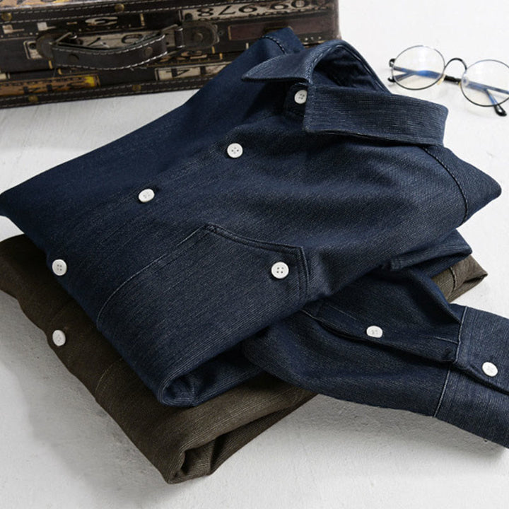 Buddha Stones秋冬 ピュアカラー ボタンディテール ラペル メンズ 長袖ジャケット - image 16