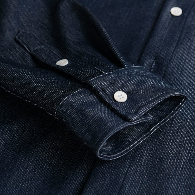 Buddha Stones秋冬 ピュアカラー ボタンディテール ラペル メンズ 長袖ジャケット - image 6