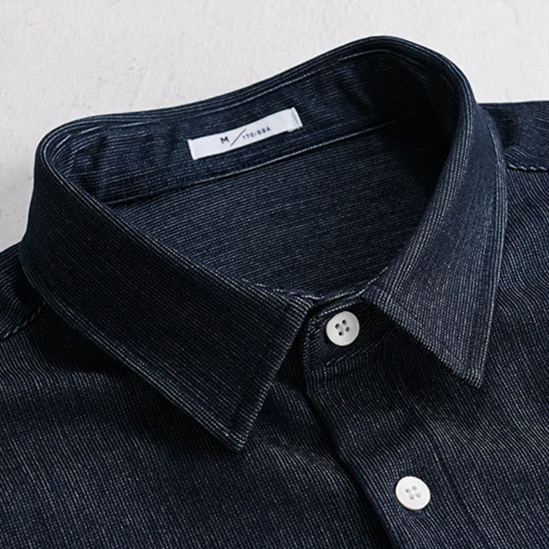 Buddha Stones秋冬 ピュアカラー ボタンディテール ラペル メンズ 長袖ジャケット - image 4