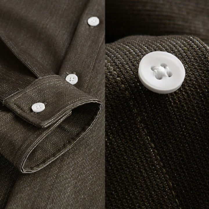 Buddha Stones秋冬 ピュアカラー ボタンディテール ラペル メンズ 長袖ジャケット - image 14