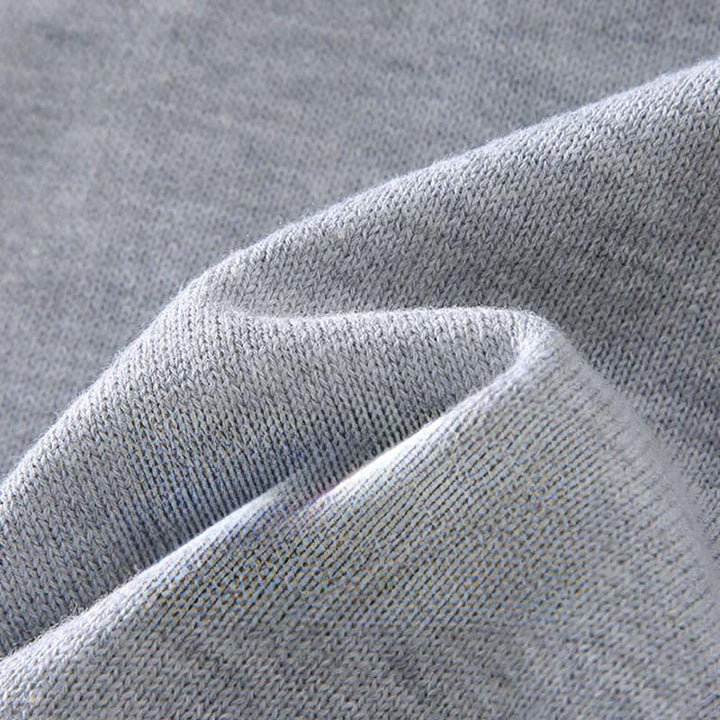 Buddha Stones無地 Vネック コットン シンプルデザイン メンズ 長袖セーター - image 3