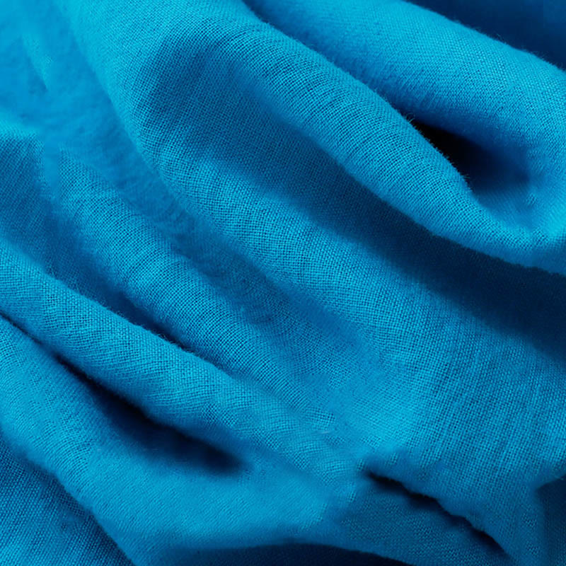 Buddha Stones無地 長袖 レースアップデザイン レディース コットン ミディドレス ポケット付き - image 5