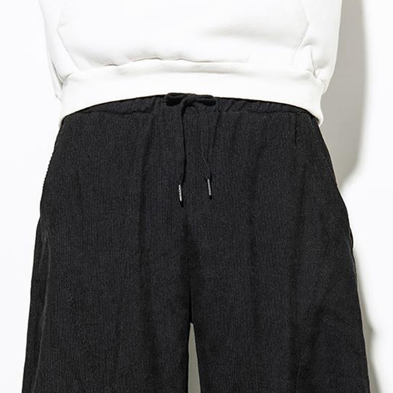 Buddha Stones秋冬 ピュアカラー メンズ コットン コーデュロイ テーパードパンツ ポケット付き - image 18