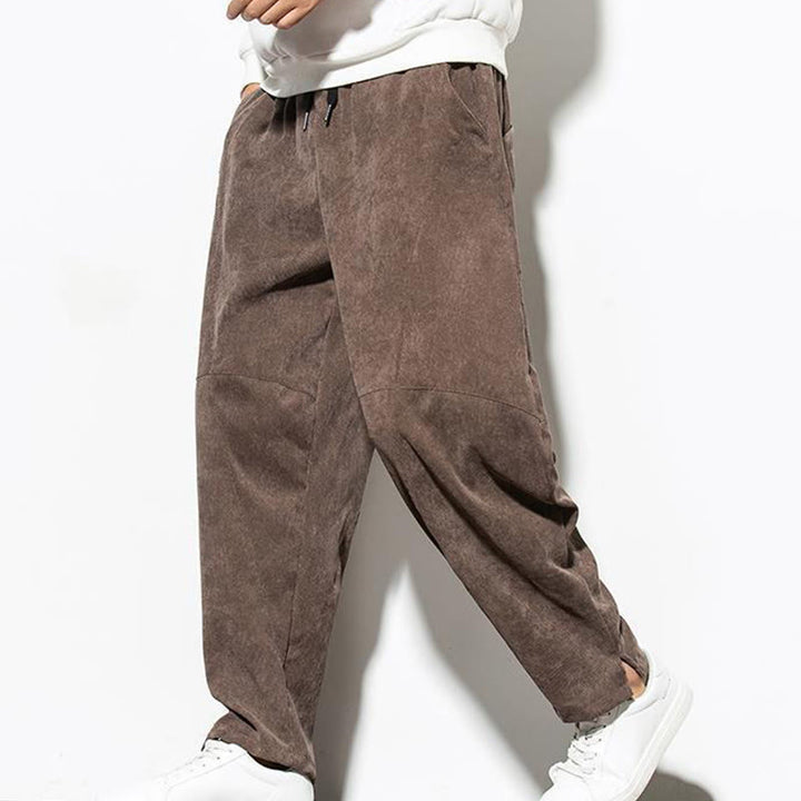 Buddha Stones秋冬 ピュアカラー メンズ コットン コーデュロイ テーパードパンツ ポケット付き - image 26