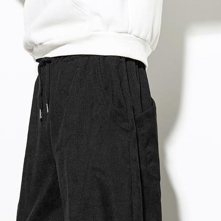 Buddha Stones秋冬 ピュアカラー メンズ コットン コーデュロイ テーパードパンツ ポケット付き - image 20