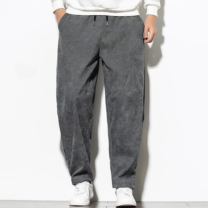 Buddha Stones秋冬 ピュアカラー メンズ コットン コーデュロイ テーパードパンツ ポケット付き - image 7