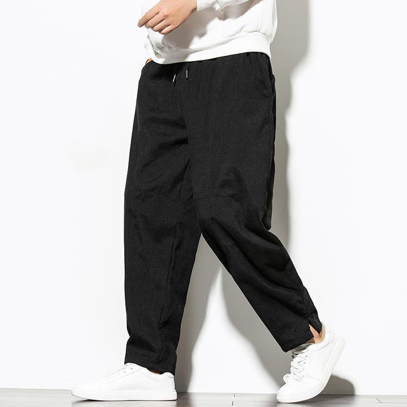 Buddha Stones秋冬 ピュアカラー メンズ コットン コーデュロイ テーパードパンツ ポケット付き - image 12