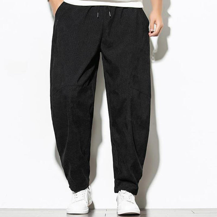 Buddha Stones秋冬 ピュアカラー メンズ コットン コーデュロイ テーパードパンツ ポケット付き - image 11