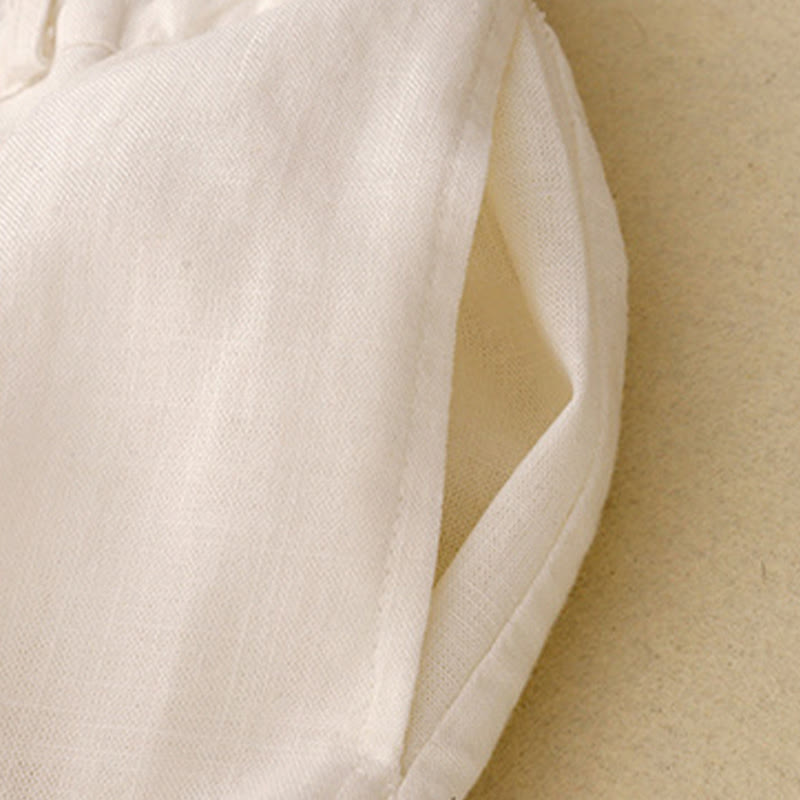 Buddha Stones無地コットン レディース ワイドレッグパンツ ポケット付き - image 8