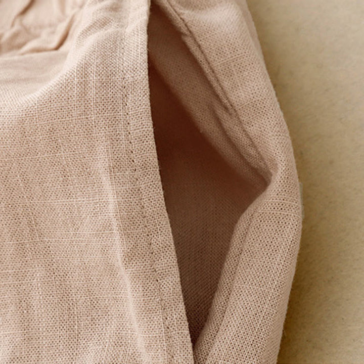 Buddha Stones無地コットン レディース ワイドレッグパンツ ポケット付き - image 15