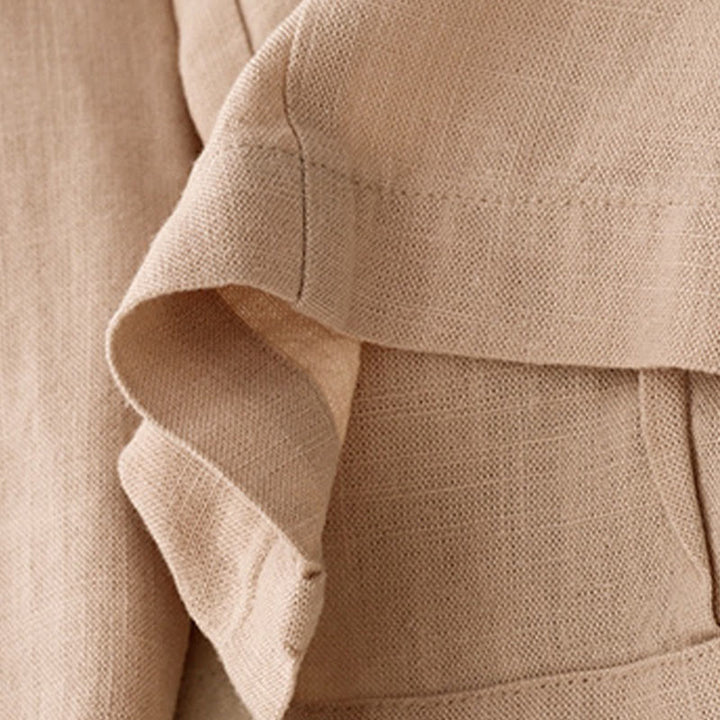 Buddha Stones無地コットン レディース ワイドレッグパンツ ポケット付き - image 16